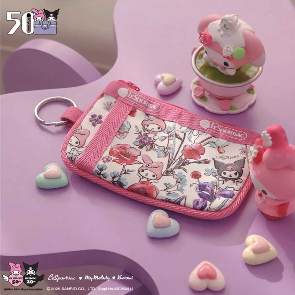 NWOT Lesportsac Sanrio My Melody x Kuromi key card wallet kawaii